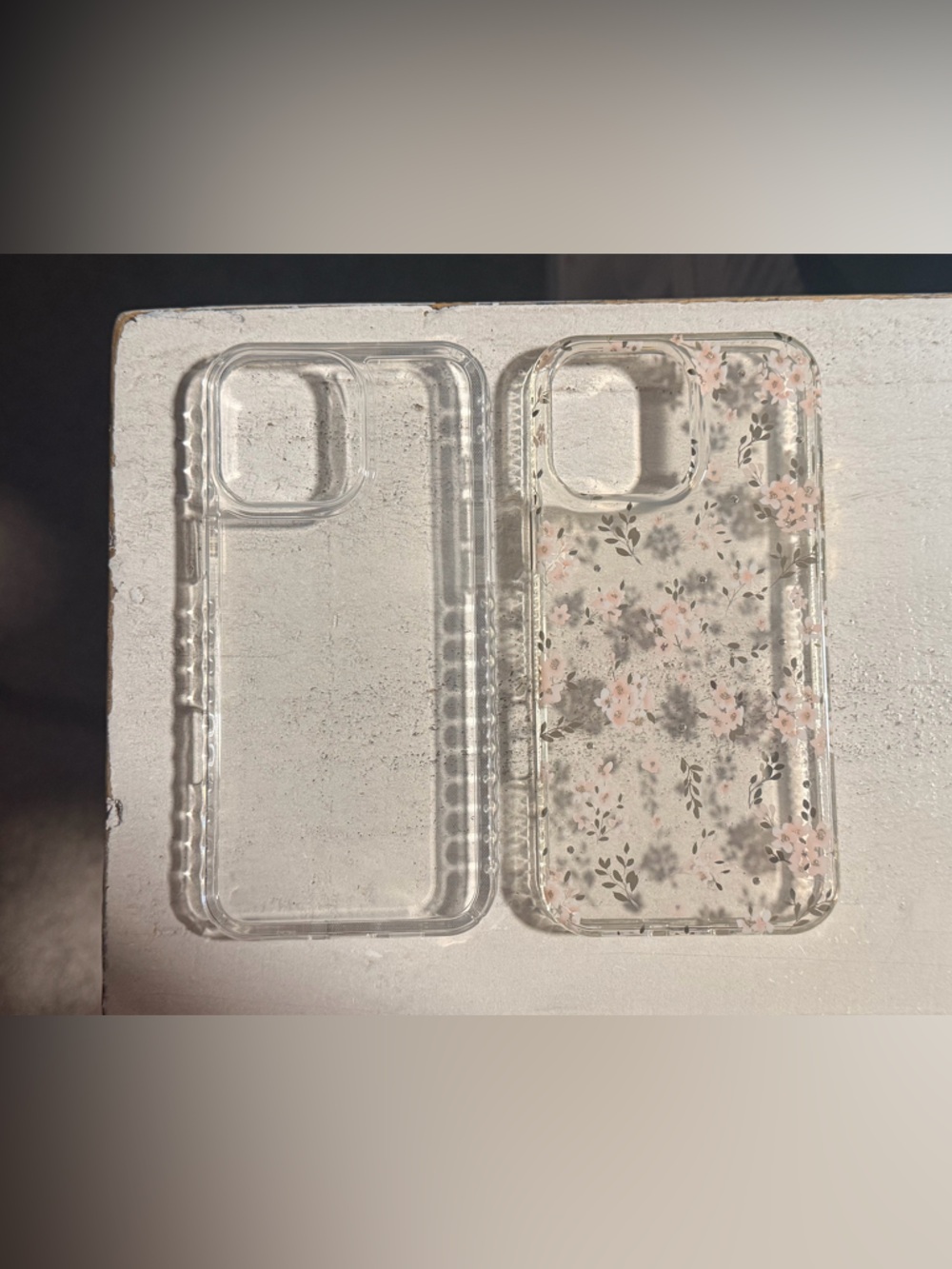 Clear Floral Phone Case - Pink Floral Design